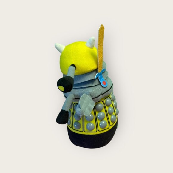 Doctor Who Yellow Dalek Plush – Sci-Fi Knight Edition with Sword & Shield, 9” So - Picture 1 of 3